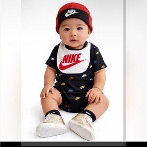 Fila Gold Baby Shoes + Nike Socks & 3pc Outfit Set Infant 6–12 Months NEW